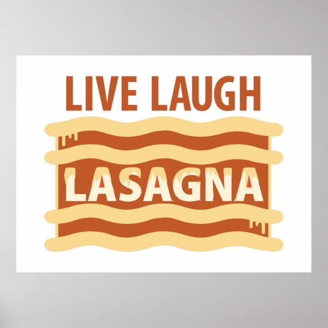 Poster Live Laugh Lasagna (Frente)