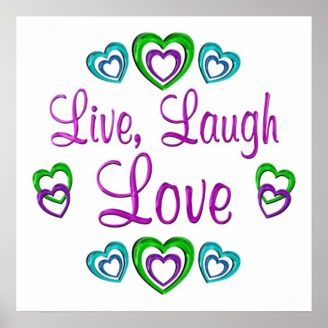 Poster Live Laugh Love (Frente)