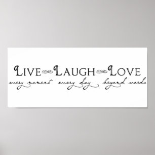 Pôster Live Laugh Love