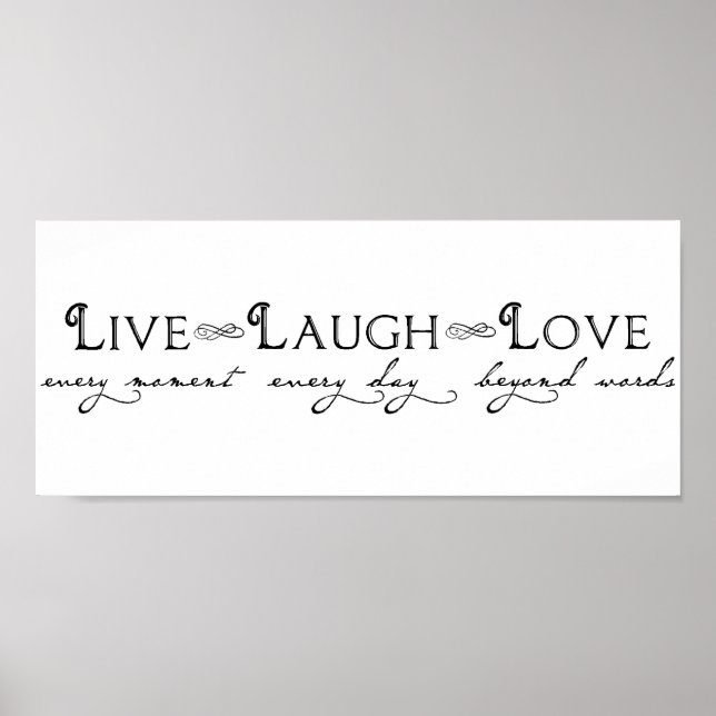 Pôster Live Laugh Love (Frente)