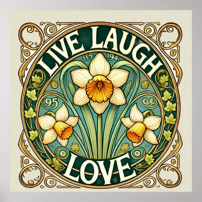Poster Live Laugh Love (Frente)