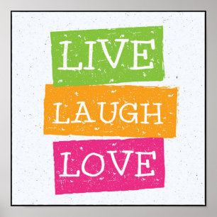 Pôster Live Laugh Love 2