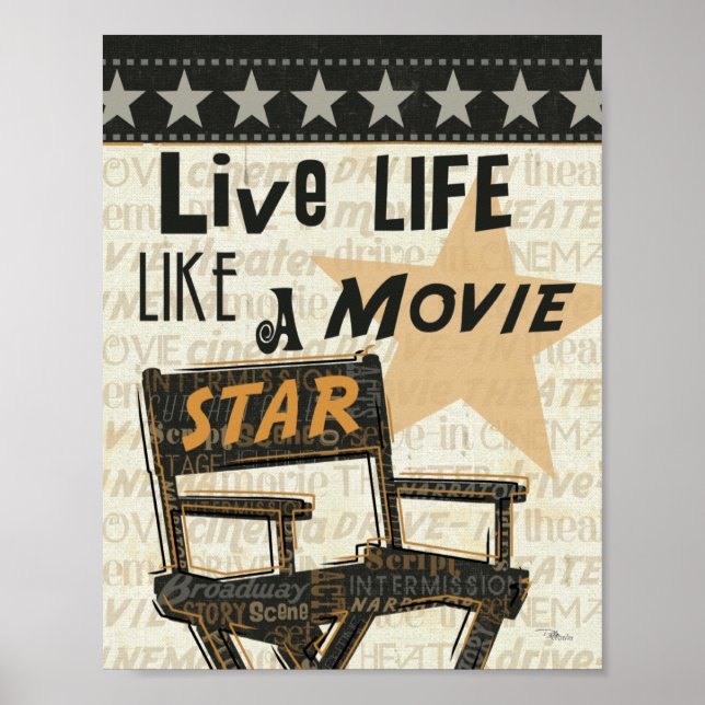 Poster Live Life Like a Movie Star (Frente)