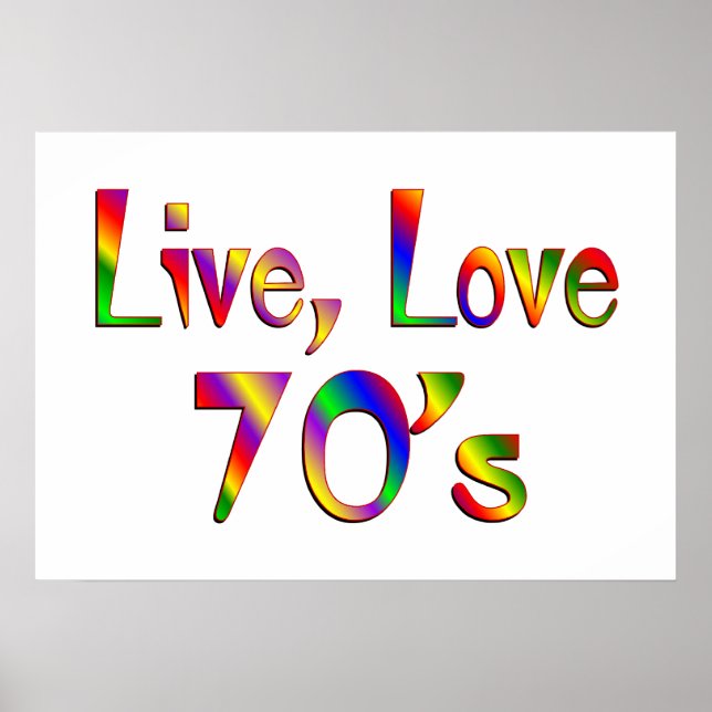 Pôster Live Love 70s (Frente)