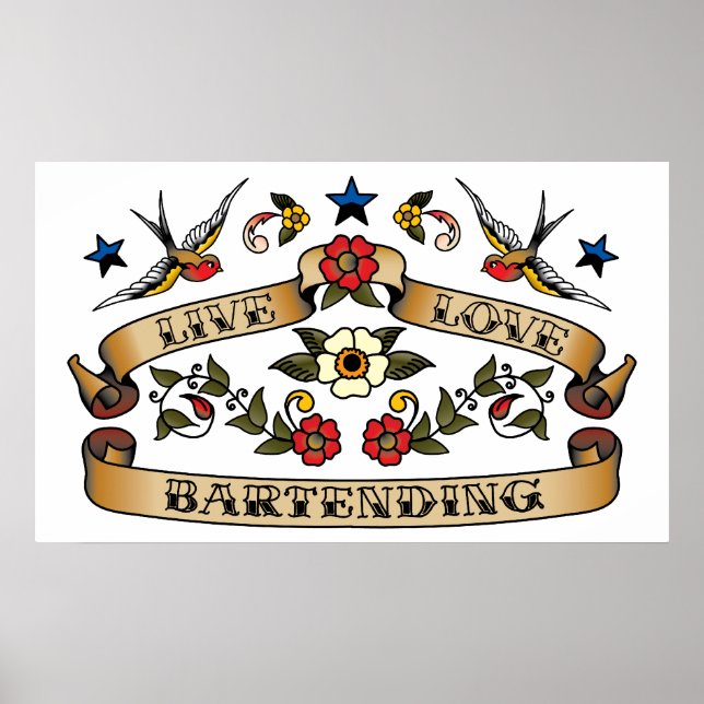 Pôster Live Love Bartening (Frente)