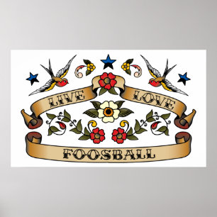 Poster Live Love Foosball