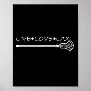 Poster Live Love Lax Lacrosse Com Design De Wand Para Mul
