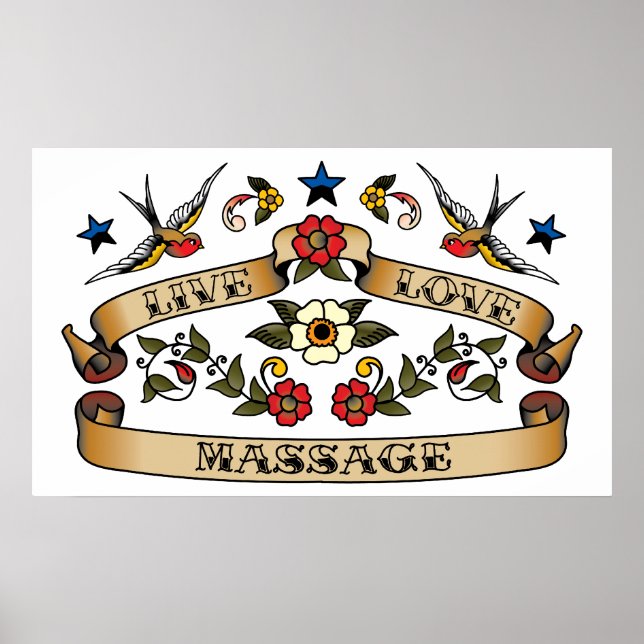 Pôster Live Love Massage (Frente)