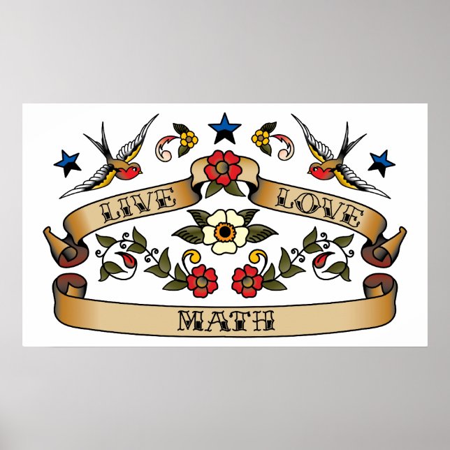 Poster Live Love Math (Frente)