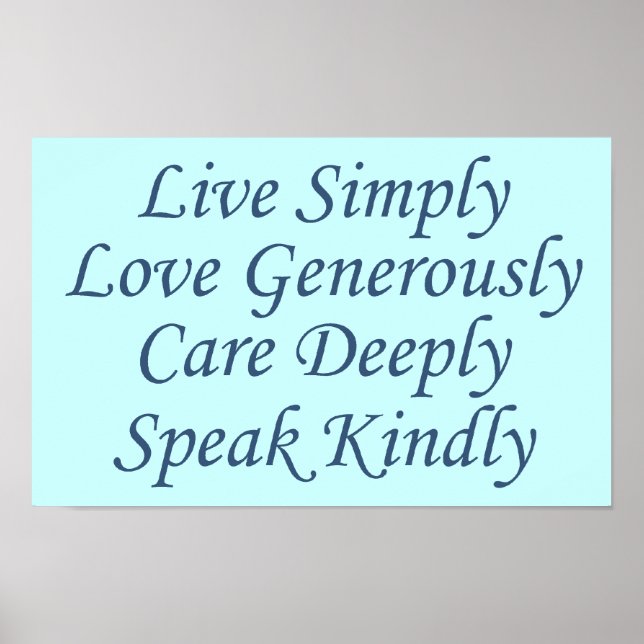 Poster Live Simplesmente azul (Frente)