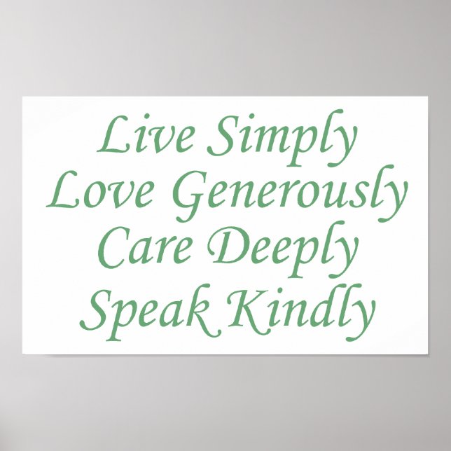 Poster Live Simplesmente verde (Frente)