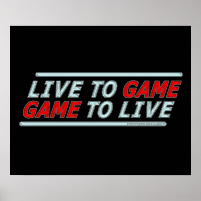 Poster Live to Game (Frente)