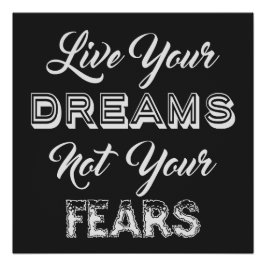 Pôster Live Your Dreams - poster personalizado de cores