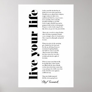 Poster Live Your Life by Tecumseh