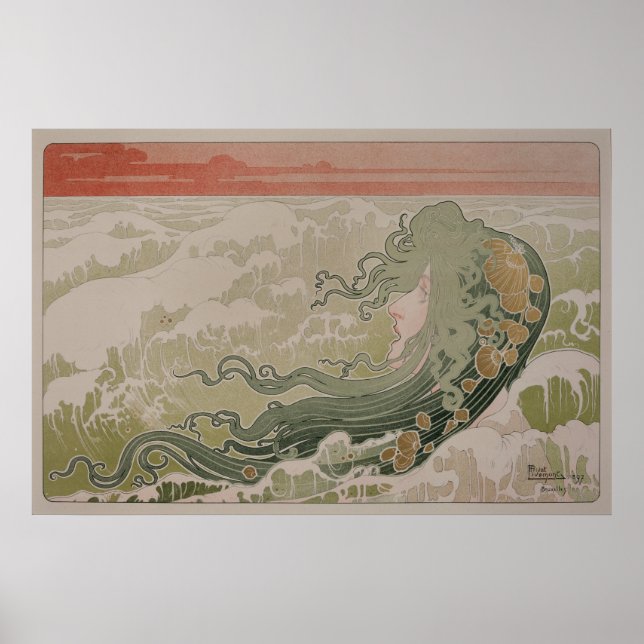 Pôster Livemont's La Vague (A Onda) (Frente)