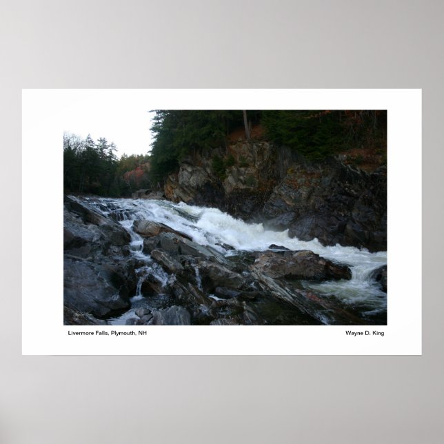 Pôster Livermore Falls Gorge, Plymouth, NH (Frente)