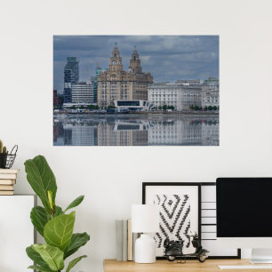 Poster Liverpool Skyline Refletion
