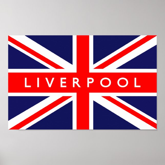 Pôster Liverpool UK Flag (Frente)