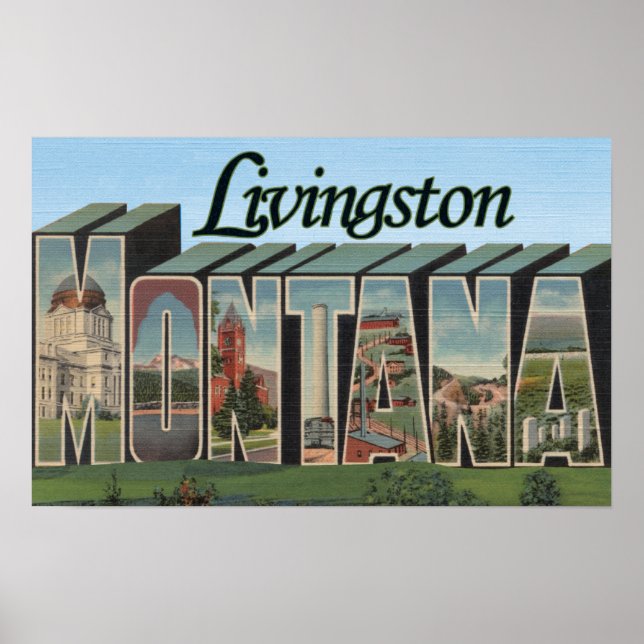 Poster Livingston, Montana (Frente)