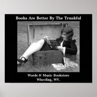 Poster livraria dos livros, ao longo da virgínia ocidenta