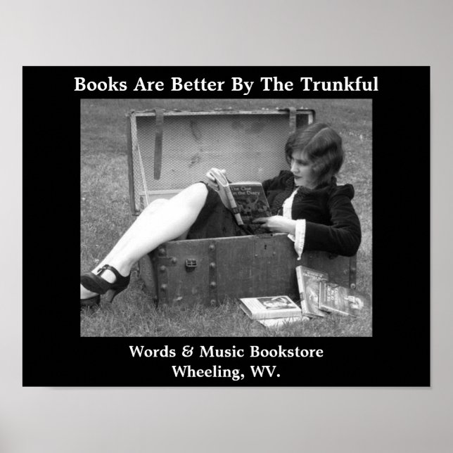 Poster livraria dos livros, ao longo da virgínia ocidenta (Frente)