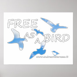 Poster Livre como um Pássaro