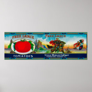 Poster Livre - o tomate LabelChicago da lança, IL