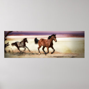 POSTER LIVRE PARA SER CAVALOS RUNNING SELVAGENS
