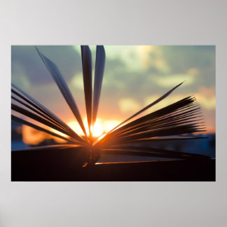Poster Livro Aberto e Fotografia Sunset