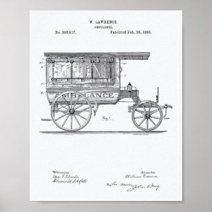 Poster Livro Branco da arte da patente da ambulância 188