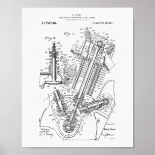 Poster Livro Branco da arte da patente da válvula de