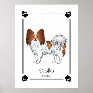 Poster Livro Branco E Vermelho Cão Com Palhetas E Texto