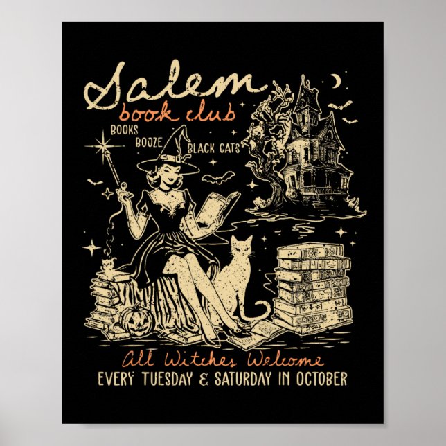 Poster Livro Clube Engraçado Bookish Halloween Spooky Lei (Frente)