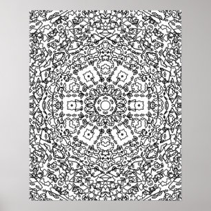 Poster Livro corante, livro corante antistress, antistres