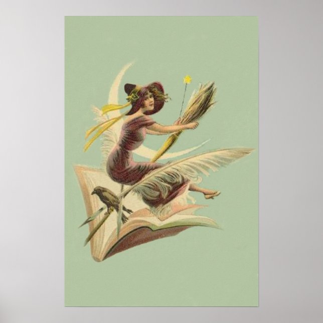 Pôster Livro da Lua da Bruxa do Crescente Crescente (Frente)