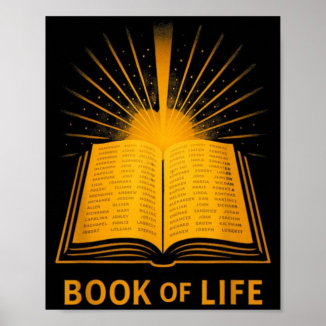 Poster Livro Da Vida Versículo Da Bíblia Cristã Sritual I (Frente)
