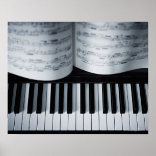 Pôster Livro das chaves e de música do piano