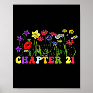 Poster Livro de Aniversário de 21 Anos para Bibliófilo de