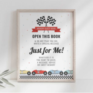 Poster Livro de Assinaturas de Aniversário de Carro de Co