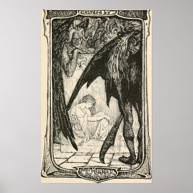 Poster Livro de contos de fadas de Vintage escuro - Poste (Frente)