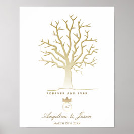 Poster Livro de Convidados de Casamento de Árvore Impress