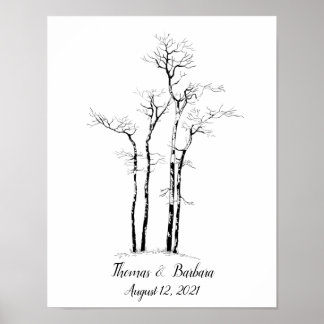 Poster Livro de Convidados Rustic Wedding