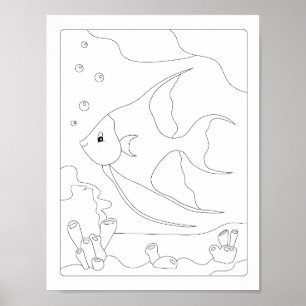 Poster Livro de cores Pequeno Peixe-Frita