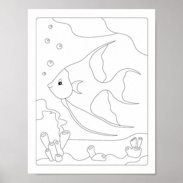 Poster Livro de cores Pequeno Peixe-Frita (Frente)