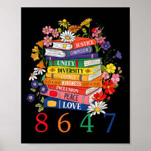 Poster Livro de Direitos Iguais Flor 8647 Direitos das Mu