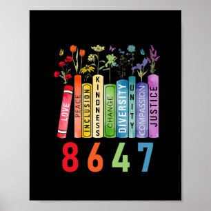 Poster Livro de Direitos Iguais Flor Anti Trump Feminista