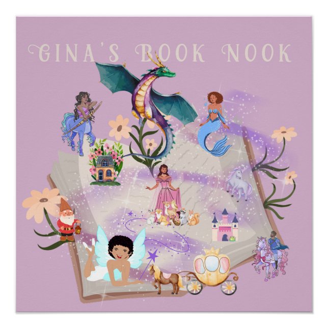 Pôster Livro de Histórias Personalizadas (Frente)