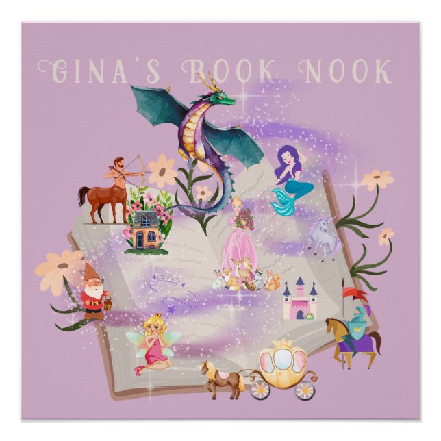 Pôster Livro de Histórias Personalizadas (Frente)