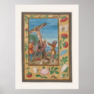 Poster Livro de Horas Medieval - Arte Iluminada