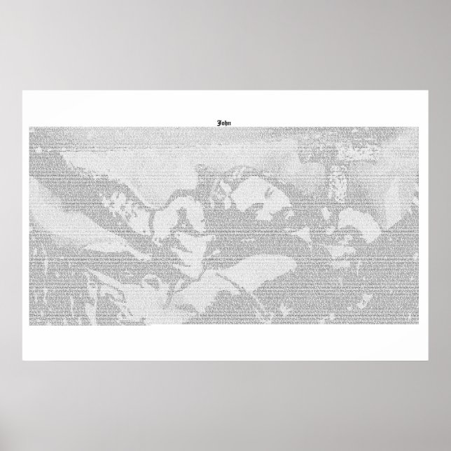 Pôster Livro de John (texto completo do KJV) (Frente)